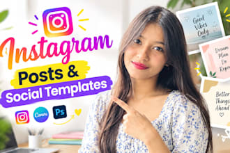 create instagram posts and social templates