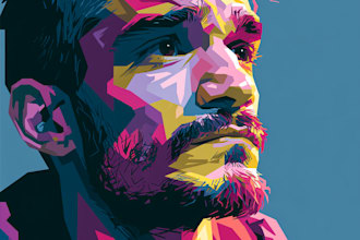 create cartoon vector portrait from photo