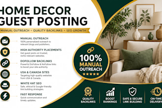 do manual guest post outreach home decor nd home improvement backlinks