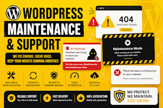 provide maintenance and support for wordpress website