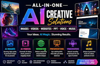 create stunning ai images, videos, websites, presentations, music, and ai voice