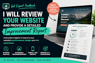 review your website and provide a detailed improvement report