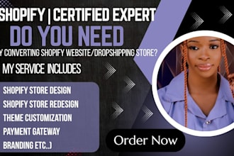 shopify store design shopify website redesign and dropshipping store