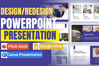 design powerpoint presentation redesign pitch deck improve powerpoint slides