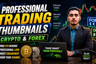 design viral crypto and trading thumbnails for your channel