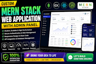 build a custom mern saas, CRM, erp or any web app with admin dashboard