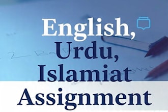 write your english and urdu assignments