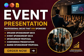 design speaker sponsorship deck for events, brands, sponsors and speakers deck