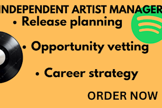 be your dedicated independent artist manager for music career growth