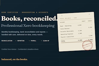 manage your xero bookkeeping and monthly accounting