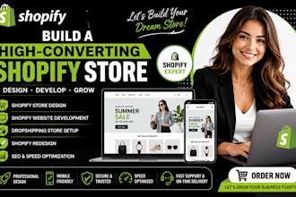 build shopify store design dropshipping store expert shopify website development