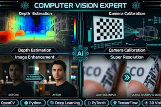 do depth estimation, camera calibration, image enhancement, and super resolution