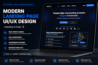 design modern landing page UI UX in figma