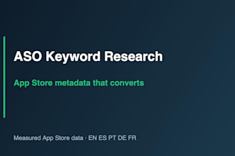do aso keyword research and write your app store metadata