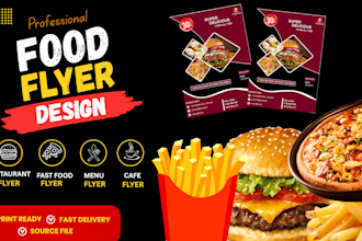design a modern fast food flyer for your restaurant
