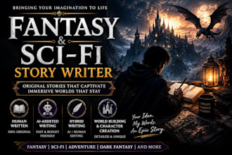 write fantasy, sci fi, and fiction stories