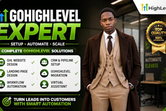 be your gohighlevel VA, ghl website, ghl workflow,ghl migration and landing page