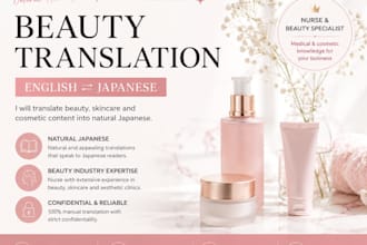 translate beauty and skincare into japanese