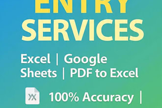 do fast excel data entry , copy paste and google sheets in 2 hours