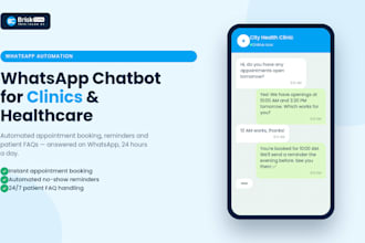 create a whatsapp chatbot for your clinic or healthcare business