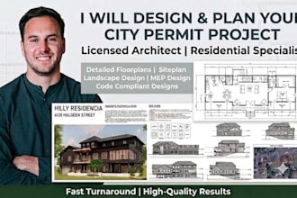 draw city permit plans, floorplan, mep house renovation home addition landscape
