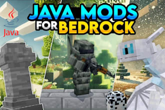 create java, bedrock minecraft addon plugin of any version