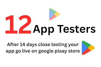 provide 12 app testing for google play tester android app testers