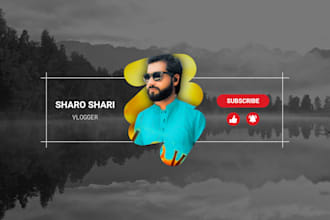 design a professional youtube banner and cover