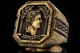 do 3d jewelry design cad and rendering, solitaire ring cad, signet ring cad, stl
