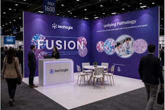 do trade show booth design, exhibition booth and banner design