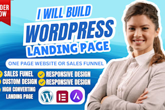 create high converting wordpress landing page with elementor pro design
