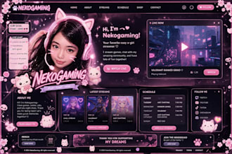 build a custom website for streamers and gamers