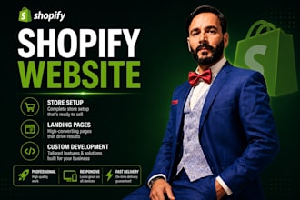 build a custom shopify store or landing page