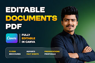 design editable canva business document and brochures