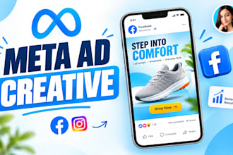 design high converting facebook ad creative and static ads