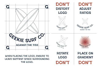 create a professional brand guidelines and brand style guide