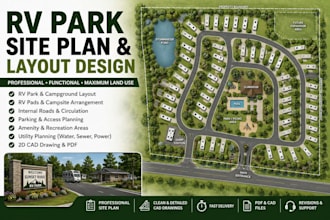 design rv park, campground, mobile home park, and rv resort