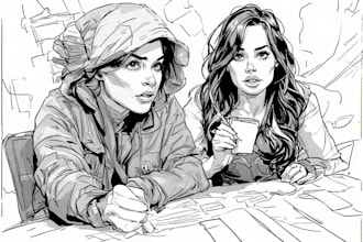 create your comic book page and illustration