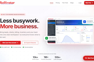 build a custom CRM, erp, lead management and follow up software