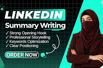 write a professional linkedin about section and bio