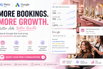 get more bookings for your salon with meta and google ads