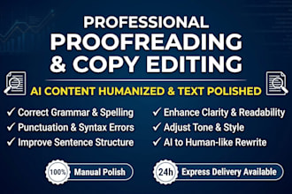 proofread, copy edit, and humanize ai text