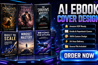 design a premium ai ebook cover and paperback cover