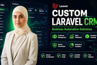 develop a custom laravel CRM with admin panel and dashboard