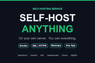self host any app on your server with docker SSL and backups