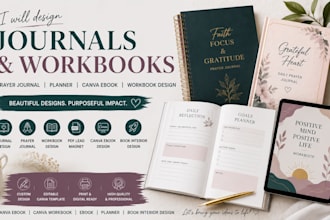 design journal prayer journal design workbook design canva ebook journal design