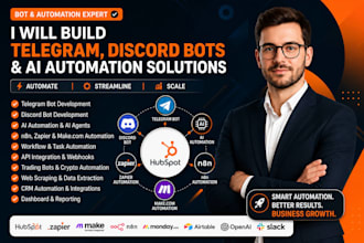 develop telegram discord bot n8n zapier ai automation python bot