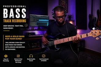record professional bass lines for your song