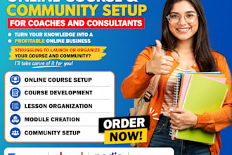 setup and develop online course and community for consultants and coaches