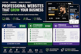 design a modern, mobile friendly website for your local business